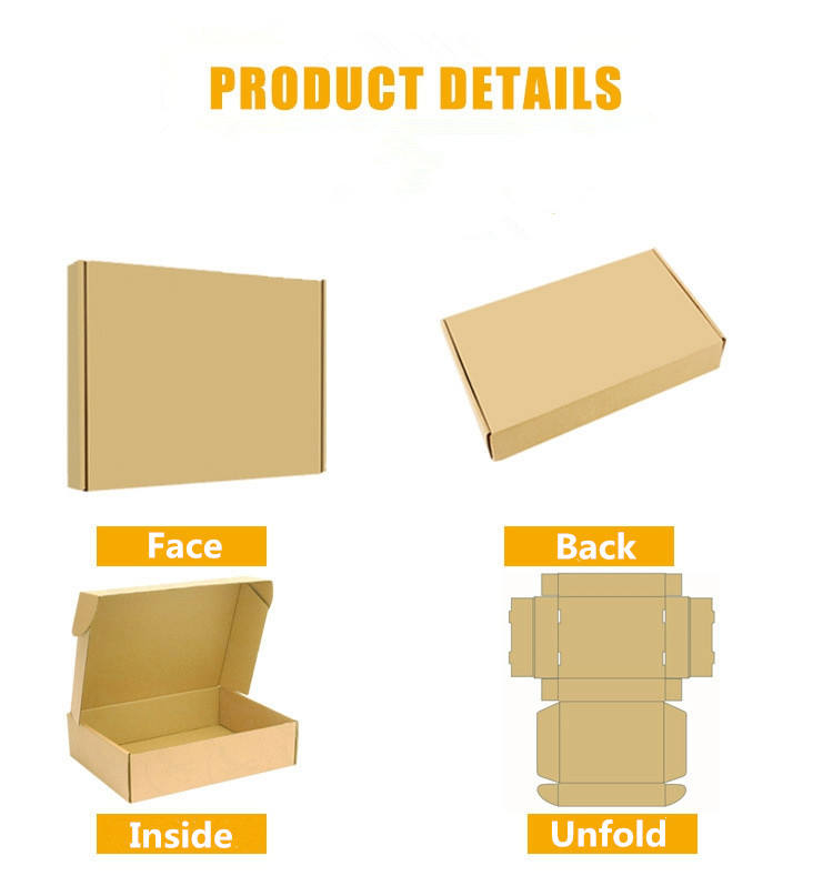 Custom Logo Foldable Corrugated Small Carton Clothes Gift Mailer Box Cardboard Packing Boxes for Shipping