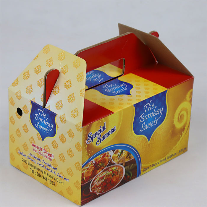 delivery sweet box with handle for cookie