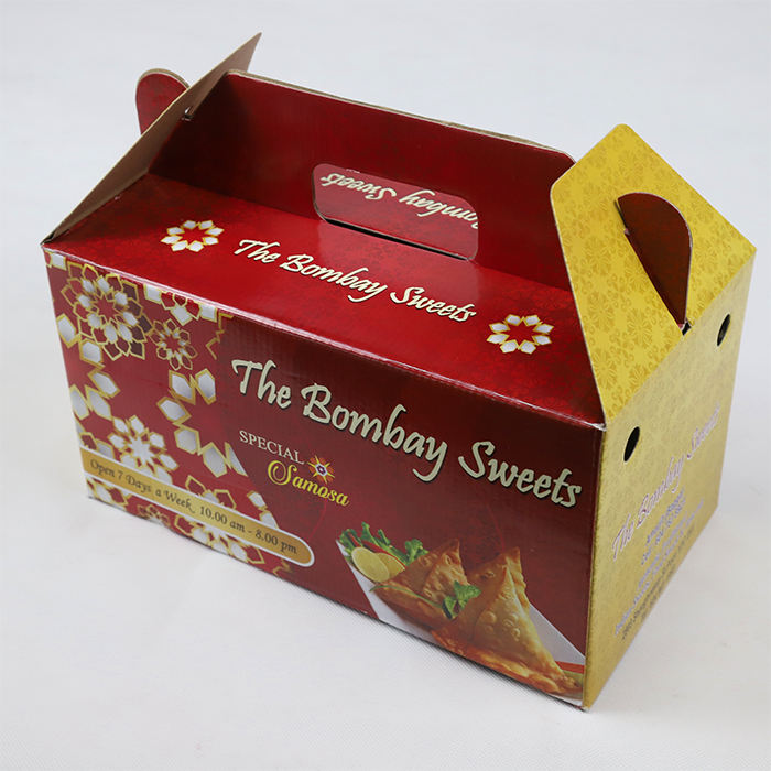 delivery sweet box with handle for cookie