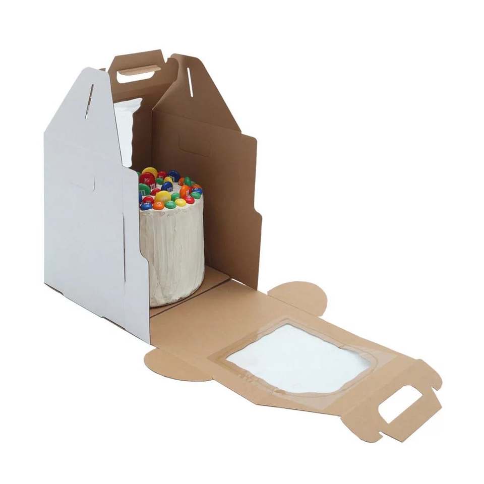 white plain cake box with PE window