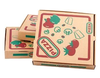 Customized Logo printed Brown corrugated Inch Pizza Box for Pizzeria Bakery Restaurant